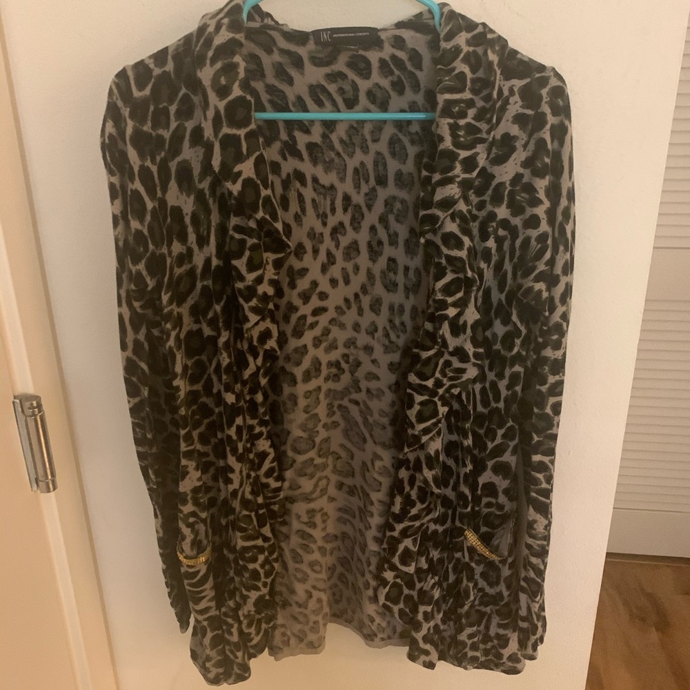 INC printed cardigan